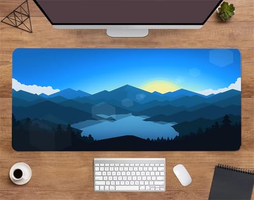 Gaming Mauspad 600x300x3mm - XXL Mousepad - rutschfeste Gummiunterseite - Tastatur Tischunterlage Large Size - Verbessert Präzision und Geschwindigkeit - Blauer Sonnenuntergang Gaming Mauspad 600x300x3mm - XXL Mousepad - rutschfeste Gummiunterseite - Tastatur Tischunterlage Large Size - Verbessert Präzision und Geschwindigkeit - Blauer Sonnenuntergang von Qijinn