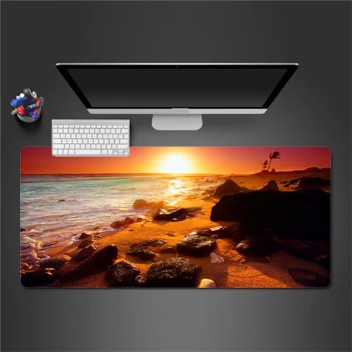 Gaming Mauspad 700x300x2mm - XXL Mousepad - rutschfeste Gummiunterseite - Tastatur Tischunterlage Large Size - Verbessert Präzision und Geschwindigkeit - Sonnenuntergangsstrand Gaming Mauspad 700x300x2mm - XXL Mousepad - rutschfeste Gummiunterseite - Tastatur Tischunterlage Large Size - Verbessert Präzision und Geschwindigkeit - Sonnenuntergangsstrand von Qijinn