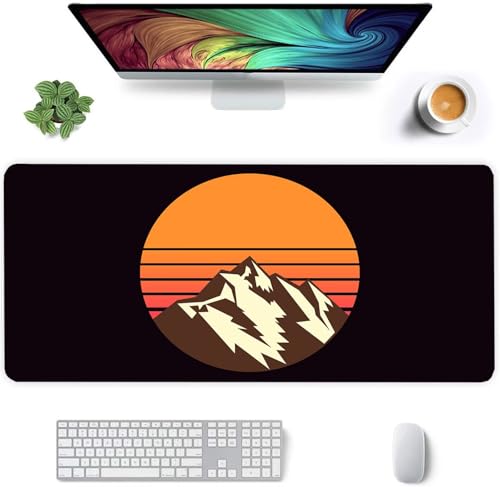 Gaming Mauspad 700x400x2mm - XXL Mousepad - rutschfeste Gummiunterseite - Tastatur Tischunterlage Large Size - Verbessert Präzision und Geschwindigkeit - Bergsilhouette Gaming Mauspad 700x400x2mm - XXL Mousepad - rutschfeste Gummiunterseite - Tastatur Tischunterlage Large Size - Verbessert Präzision und Geschwindigkeit - Bergsilhouette von Qijinn