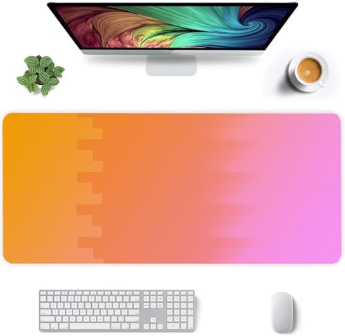 Gaming Mauspad 700x400x2mm - XXL Mousepad - rutschfeste Gummiunterseite - Tastatur Tischunterlage Large Size - Verbessert Präzision und Geschwindigkeit - Orange Pink Gaming Mauspad 700x400x2mm - XXL Mousepad - rutschfeste Gummiunterseite - Tastatur Tischunterlage Large Size - Verbessert Präzision und Geschwindigkeit - Orange Pink von Qijinn