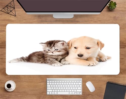 Gaming Mauspad 700x400x3mm - XXL Mousepad - rutschfeste Gummiunterseite - Tastatur Tischunterlage Large Size - Verbessert Präzision und Geschwindigkeit - Katze Hund Gaming Mauspad 700x400x3mm - XXL Mousepad - rutschfeste Gummiunterseite - Tastatur Tischunterlage Large Size - Verbessert Präzision und Geschwindigkeit - Katze Hund von Qijinn