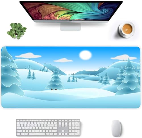 Gaming Mauspad 800x400x3mm - XXL Mousepad - rutschfeste Gummiunterseite - Tastatur Tischunterlage Large Size - Verbessert Präzision und Geschwindigkeit - Cartoon Winter Gaming Mauspad 800x400x3mm - XXL Mousepad - rutschfeste Gummiunterseite - Tastatur Tischunterlage Large Size - Verbessert Präzision und Geschwindigkeit - Cartoon Winter von Qijinn