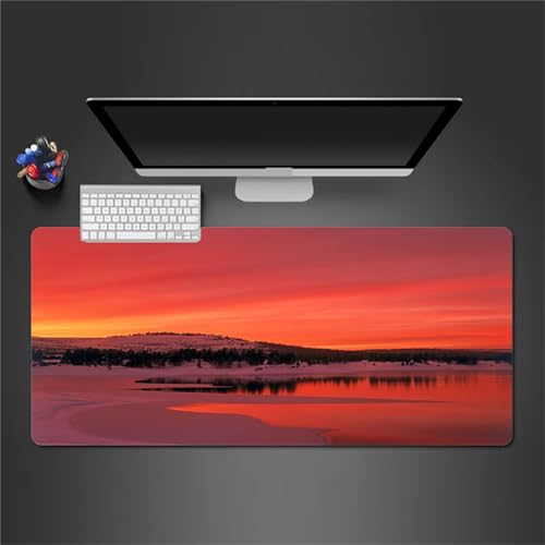 Gaming Mauspad 900x300x2mm - XXL Mousepad - rutschfeste Gummiunterseite - Tastatur Tischunterlage Large Size - Verbessert Präzision und Geschwindigkeit - Szenisches Rot Gaming Mauspad 900x300x2mm - XXL Mousepad - rutschfeste Gummiunterseite - Tastatur Tischunterlage Large Size - Verbessert Präzision und Geschwindigkeit - Szenisches Rot von Qijinn