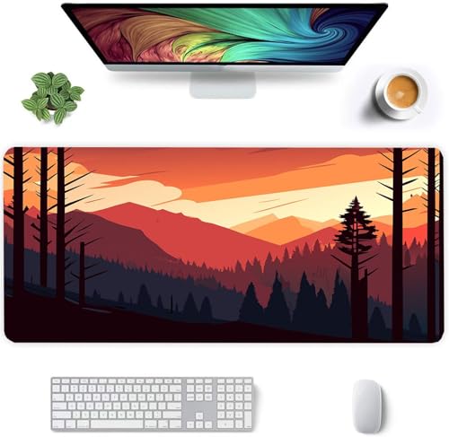 Mauspad XXL Gaming Cartoon-Wälder,1600x800mm Große Mouse Pad,2mm Dicke,Glatte Oberfläche,Mousepad mit vernähten Rändern,Anti-Rutsch Mauspad für PC, Heimbüro, Laptop Mauspad XXL Gaming Cartoon-Wälder,1600x800mm Große Mouse Pad,2mm Dicke,Glatte Oberfläche,Mousepad mit vernähten Rändern,Anti-Rutsch Mauspad für PC, Heimbüro, Laptop von Qijinn