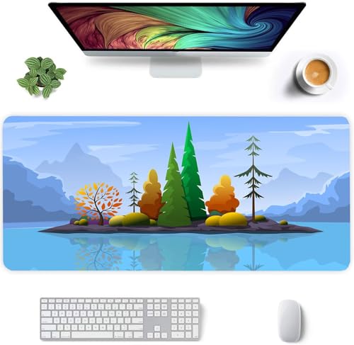 Mauspad XXL Gaming Malerische Insel,1600x800mm Große Mouse Pad,3mm Dicke,Glatte Oberfläche,Mousepad mit vernähten Rändern,Anti-Rutsch Mauspad für PC, Heimbüro, Laptop Mauspad XXL Gaming Malerische Insel,1600x800mm Große Mouse Pad,3mm Dicke,Glatte Oberfläche,Mousepad mit vernähten Rändern,Anti-Rutsch Mauspad für PC, Heimbüro, Laptop von Qijinn