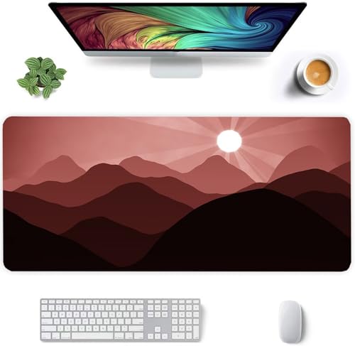 Mauspad XXL Gaming Schwarzer Burgunder,1200x600mm Große Mouse Pad,3mm Dicke,Glatte Oberfläche,Mousepad mit vernähten Rändern,Anti-Rutsch Mauspad für PC, Heimbüro, Laptop Mauspad XXL Gaming Schwarzer Burgunder,1200x600mm Große Mouse Pad,3mm Dicke,Glatte Oberfläche,Mousepad mit vernähten Rändern,Anti-Rutsch Mauspad für PC, Heimbüro, Laptop von Qijinn