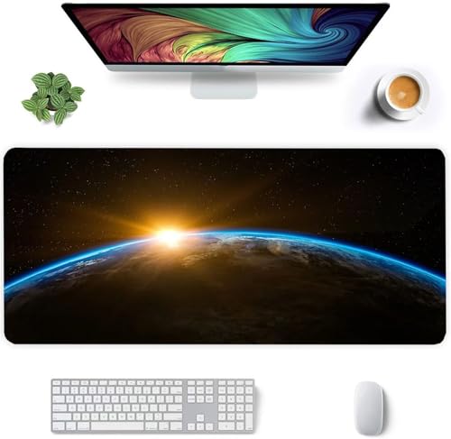 Mauspad XXL Gaming Sonnenaufgang auf der Erde,800x400mm Große Mouse Pad,2mm Dicke,Glatte Oberfläche,Mousepad mit vernähten Rändern,Anti-Rutsch Mauspad für PC, Heimbüro, Laptop Mauspad XXL Gaming Sonnenaufgang auf der Erde,800x400mm Große Mouse Pad,2mm Dicke,Glatte Oberfläche,Mousepad mit vernähten Rändern,Anti-Rutsch Mauspad für PC, Heimbüro, Laptop von Qijinn