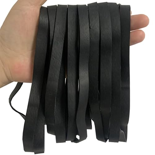 20 Stücke elastische große Gummibänder Schwarz 10mm breit Umfang 380mm Gummiband Haushaltsgummi Gummiringe Gummis Dehnbare Bänder Mülleimer Bänder für Haushalt Arbeit Büro Schule Stark haltbar von Qikaara