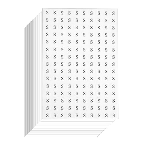 4500 Stück Kleidungsgrößen Aufkleber Etiketten, Selbstklebend Klebeetiketten Aufkleber für Kleidung Größe, Runde Größenetiketten Größenaufkleber 1.3 cm Durchmesser Clothing Size Label Stickers (S) von Qikaara