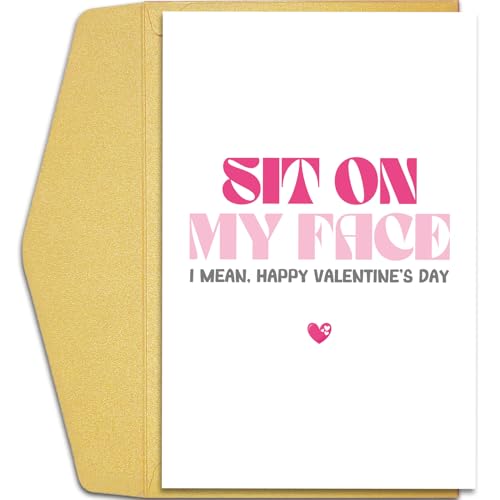 Qiliji Schmutzige Valentinstagskarte für Ehefrau, Freundin, lustige Valentinstagskarte von Ehemann und Freund, freche Valentinstagsgeschenke für Frauen, Sit On My Face Vday-Karte für Sie Qiliji Schmutzige Valentinstagskarte für Ehefrau, Freundin, lustige Valentinstagskarte von Ehemann und Freund, freche Valentinstagsgeschenke für Frauen, Sit On My Face Vday-Karte für Sie von Qiliji