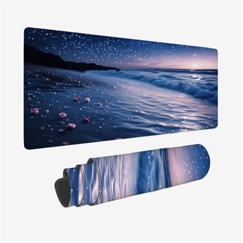 Gaming Mauspad Sternenhimmel Mauspad,Strand Mousepad XXL 500x250x3mm,Wasserdicht Anti-Rutsch Schreibtischunterlage mit Kantenschutz,Verbessert Präzision und Geschwindigkeit,Gaming Accessories Q1-300 Gaming Mauspad Sternenhimmel Mauspad,Strand Mousepad XXL 500x250x3mm,Wasserdicht Anti-Rutsch Schreibtischunterlage mit Kantenschutz,Verbessert Präzision und Geschwindigkeit,Gaming Accessories Q1-300 von Qinqhuag