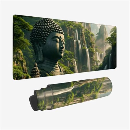 Gaming Mauspad Zen Mauspad,Wasserfall Mousepad XXL 800x400x3mm,Wasserdicht Anti-Rutsch Schreibtischunterlage mit Kantenschutz,Verbessert Präzision und Geschwindigkeit,Gaming-Mauspads für PC Q1-210 Gaming Mauspad Zen Mauspad,Wasserfall Mousepad XXL 800x400x3mm,Wasserdicht Anti-Rutsch Schreibtischunterlage mit Kantenschutz,Verbessert Präzision und Geschwindigkeit,Gaming-Mauspads für PC Q1-210 von Qinqhuag