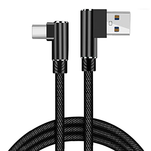 Qinzhijia USB-Kabel Typ C [90 Grad] [3,3 ft / 6,6 ft] C Schnellladegerät Nylon geflochten langlebig Android Ladekabel kompatibel mit Samsung S22/S21/S20/S10/s9/s8. von Qinzhijia