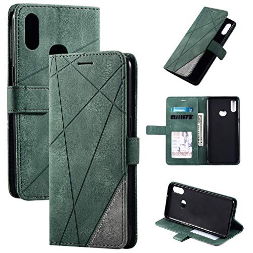 QiongNi Hülle für Samsung Galaxy A20S, Klapphülle PU Leder Grün Kartenfach Kunstleder QiongNi Hülle für Samsung Galaxy A20S, Klapphülle PU Leder Grün Kartenfach Kunstleder von QiongNi