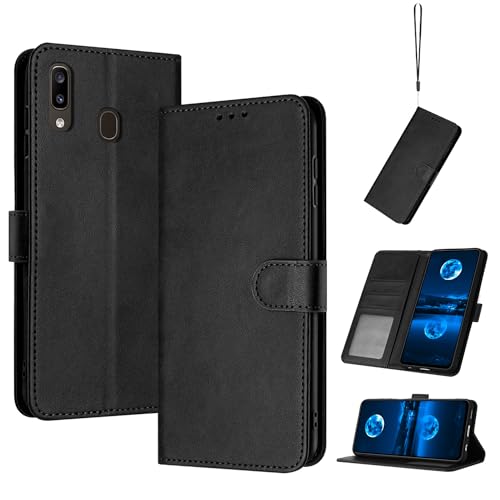 Handytasche kompatibel mit Samsung Galaxy A20e Hülle Leder,kompatibel mit Samsung SM-A202F/DS Galaxy A20e / SM-A202F SM-A202K Hülle PU Flip-Telefonhülle Black Handytasche kompatibel mit Samsung Galaxy A20e Hülle Leder,kompatibel mit Samsung SM-A202F/DS Galaxy A20e / SM-A202F SM-A202K Hülle PU Flip-Telefonhülle Black von QiongniAN