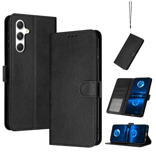 Handytasche kompatibel mit Samsung Galaxy A24 4G Hülle Leder,kompatibel mit Samsung SM-A245M/DSN Galaxy A24 4G / SM-A245F/DSN SM-A245M/N SM-A245N Hülle PU Flip-Telefonhülle Black Handytasche kompatibel mit Samsung Galaxy A24 4G Hülle Leder,kompatibel mit Samsung SM-A245M/DSN Galaxy A24 4G / SM-A245F/DSN SM-A245M/N SM-A245N Hülle PU Flip-Telefonhülle Black von QiongniAN
