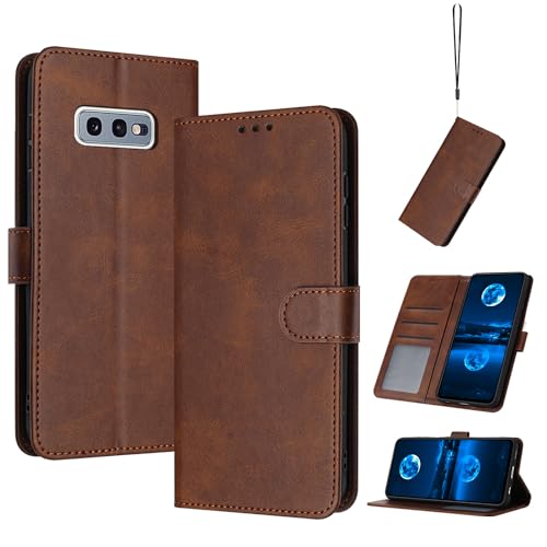 Handytasche kompatibel mit Samsung Galaxy S10E Hülle Leder,kompatibel mit Samsung SM-G9708/DS Galaxy S10E / SM-G970F/DS SM-G9700/DS SM-G970F/DS SM-G970U1 Hülle PU Flip-Telefonhülle Brown Handytasche kompatibel mit Samsung Galaxy S10E Hülle Leder,kompatibel mit Samsung SM-G9708/DS Galaxy S10E / SM-G970F/DS SM-G9700/DS SM-G970F/DS SM-G970U1 Hülle PU Flip-Telefonhülle Brown von QiongniAN
