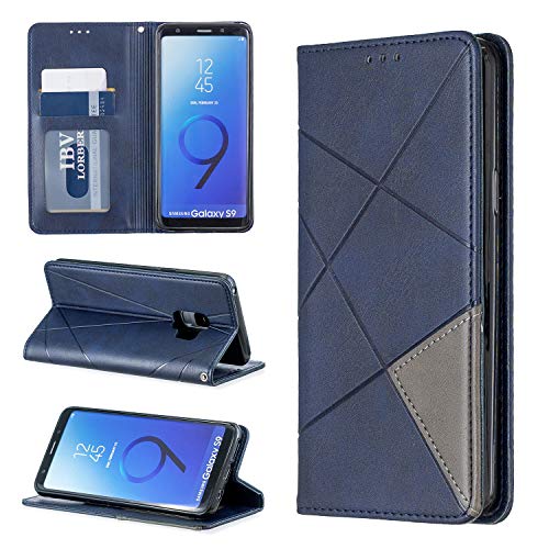 Hülle für Samsung Galaxy S9 Hülle Leder ,Hülle für Samsung SM-G960F/DS Galaxy S9 / SM-G9600/DS SM-G9608/DS SM-G960U1 SM-G960F SM-G960W SM-G960U SM-G960J SM-G960D Hülle Schutzhülle Case Cover Blue Hülle für Samsung Galaxy S9 Hülle Leder ,Hülle für Samsung SM-G960F/DS Galaxy S9 / SM-G9600/DS SM-G9608/DS SM-G960U1 SM-G960F SM-G960W SM-G960U SM-G960J SM-G960D Hülle Schutzhülle Case Cover Blue von QiongniAN