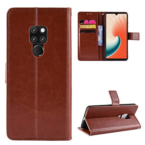 QiongniAN Hülle für Huawei Mate 20 Hülle Leder,Hülle für Huawei Mate 20 HMA-AL00 HMA-TL00 HMA-LX9 HMA-L09 HMA-L29 Hülle Schutzhülle Case Cover Brown von QiongniAN