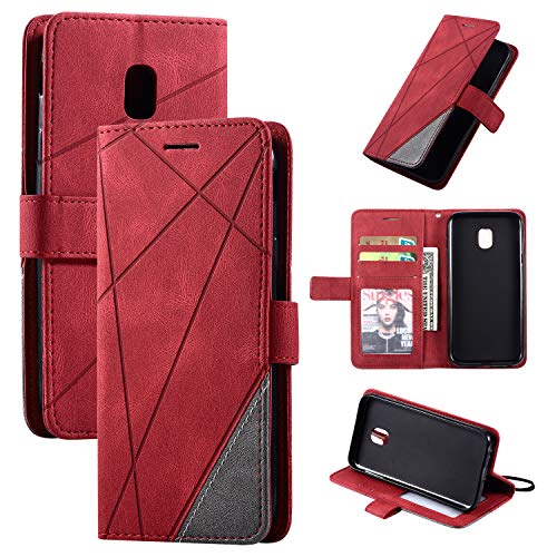 QiongniAN Hülle für Samsung Galaxy J3 2017,Hülle für Samsung SM-J330F/DS Galaxy J3 2017 / SM-J3300 SM-J330FN SM-J330G SM-J330L / SM-J330G/DS Galaxy J3 Pro 2017 Hülle Klapphülle Handytasche Case Red QiongniAN Hülle für Samsung Galaxy J3 2017,Hülle für Samsung SM-J330F/DS Galaxy J3 2017 / SM-J3300 SM-J330FN SM-J330G SM-J330L / SM-J330G/DS Galaxy J3 Pro 2017 Hülle Klapphülle Handytasche Case Red von QiongniAN