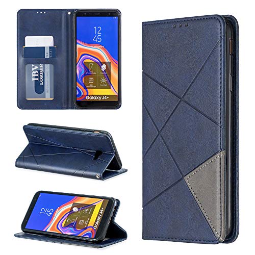 QiongniAN Hülle für Samsung Galaxy J4+ Hülle Leder,Hülle für Samsung SM-J415GN/DS Galaxy J4+ 2018 / SM-J415G/DS SM-J415FN/DS SM-J415F/DS SM-J415FN SM-J415G hülle Schutzhülle Case Cover Blue QiongniAN Hülle für Samsung Galaxy J4+ Hülle Leder,Hülle für Samsung SM-J415GN/DS Galaxy J4+ 2018 / SM-J415G/DS SM-J415FN/DS SM-J415F/DS SM-J415FN SM-J415G hülle Schutzhülle Case Cover Blue von QiongniAN