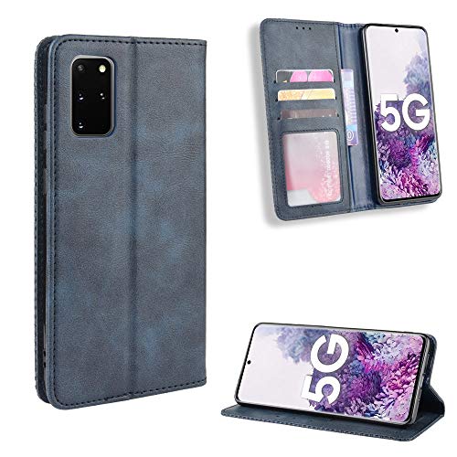 QiongniAN Hülle für Samsung Galaxy S20+ Hülle Leder,Hülle für Samsung SM-G986B/DS Galaxy S20+ 5G / SM-G986U1 SM-G986A SM-G986P SM-G986J SM-G986W SM-G986N SM-G985F/DS Hülle Schutzhülle Case Cover Blue von QiongniAN