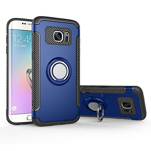 QiongniAN Hülle für Samsung SM-G930AZ Galaxy S7 SM-G930A/K/S/L/P/V SM-G930R7 SM-G930R4 SM-G9300 SM-G9308 / SM-G930FD Galaxy S7 hülle Schutzhülle Case Cover + 360 Grad drehbare Halterung Blue von QiongniAN