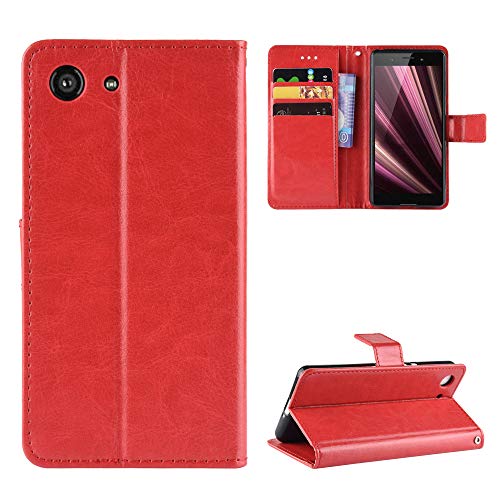 QiongniAN Hülle für Sony Xperia Ace Hülle Leder,Hülle für Sony Xperia Ace J3173 J3137 SO-02L Hülle Schutzhülle Case Cover Red QiongniAN Hülle für Sony Xperia Ace Hülle Leder,Hülle für Sony Xperia Ace J3173 J3137 SO-02L Hülle Schutzhülle Case Cover Red von QiongniAN