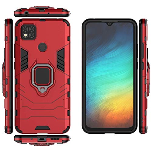 QiongniAN Hülle für Xiaomi Redmi 9C hülle Schutzhülle,Hülle für Xiaomi Redmi 9C M2006C3MG hülle drehbare Ringhalterhülle Case Red QiongniAN Hülle für Xiaomi Redmi 9C hülle Schutzhülle,Hülle für Xiaomi Redmi 9C M2006C3MG hülle drehbare Ringhalterhülle Case Red von QiongniAN