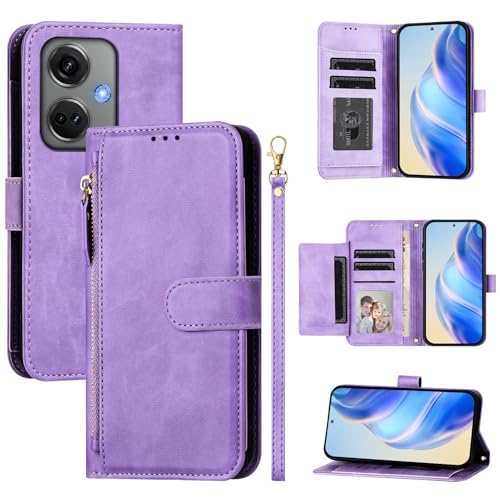 QiongniAN kompatibel mit 1+ Nord CE3 5G Hülle Leder,kompatibel mit OnePlus Nord CE3 5G CPH2569 Flip PU Leder Zip Brieftasche Handytasche Purple QiongniAN kompatibel mit 1+ Nord CE3 5G Hülle Leder,kompatibel mit OnePlus Nord CE3 5G CPH2569 Flip PU Leder Zip Brieftasche Handytasche Purple von QiongniAN