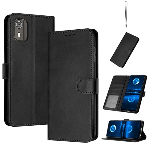 QiongniAN kompatibel mit Nokia C02 Hülle Leder,kompatibel mit Nokia C02 Hülle PU Flip-Telefonhülle Black QiongniAN kompatibel mit Nokia C02 Hülle Leder,kompatibel mit Nokia C02 Hülle PU Flip-Telefonhülle Black von QiongniAN