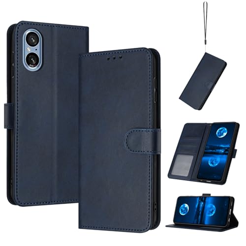 QiongniAN kompatibel mit Sony Xperia 5 V Hülle Leder,kompatibel mit Sony Xperia 5 V 5G 2023 XQ-DE44 XQ-DE72 XQ-DE54 Hülle PU Flip-Telefonhülle Blue QiongniAN kompatibel mit Sony Xperia 5 V Hülle Leder,kompatibel mit Sony Xperia 5 V 5G 2023 XQ-DE44 XQ-DE72 XQ-DE54 Hülle PU Flip-Telefonhülle Blue von QiongniAN