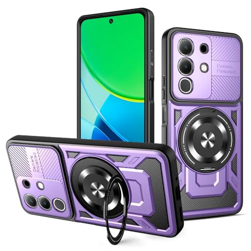 QiongniAN kompatibel mit Vivo Y29 4G / T4X 5G hülle Schutzhülle Case Cover,kompatibel mit MagSafe,360 Grad drehbarer magnetischer Ständer Anti-Drop Handyhülle Purple QiongniAN kompatibel mit Vivo Y29 4G / T4X 5G hülle Schutzhülle Case Cover,kompatibel mit MagSafe,360 Grad drehbarer magnetischer Ständer Anti-Drop Handyhülle Purple von QiongniAN