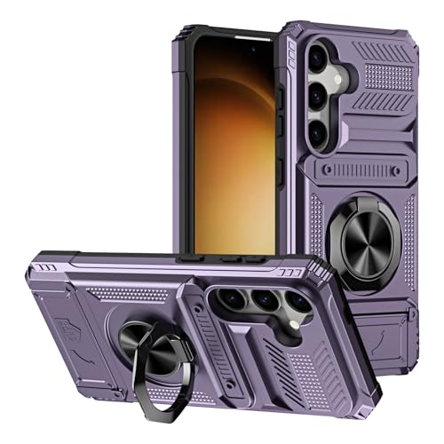 kompatibel mit Samsung Galaxy A26 5G Sturzsichere Handyhülle,Halter Ständer Schutzhülle für kompatibel mit Samsung SM-A266B/DS Galaxy A26 5G / SM-A266E/DSN SM-A266U Handyhülle Purple kompatibel mit Samsung Galaxy A26 5G Sturzsichere Handyhülle,Halter Ständer Schutzhülle für kompatibel mit Samsung SM-A266B/DS Galaxy A26 5G / SM-A266E/DSN SM-A266U Handyhülle Purple von QiongniAN
