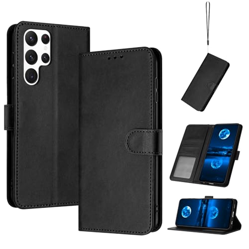 kompatibel mit Samsung Galaxy S24 Ultra Hülle Leder,kompatibel mit Samsung SM-S928B/DS Galaxy S24 Ultra/SM-S928U1 SM-S928W SM-S928N SM-S9280 Hülle PU Flip-Telefonhülle Black kompatibel mit Samsung Galaxy S24 Ultra Hülle Leder,kompatibel mit Samsung SM-S928B/DS Galaxy S24 Ultra/SM-S928U1 SM-S928W SM-S928N SM-S9280 Hülle PU Flip-Telefonhülle Black von QiongniAN