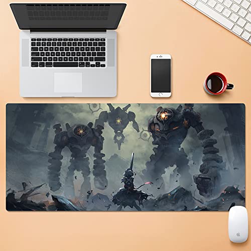 Qiqioog Noelle,Genshin Impact Anime Games Übergroßes Mauspad,verdicktes und übersperrtes Tastaturpad，Rutschfestes, wasserdichtes und schützendes Handgelenk-Tischpad von Qiqioog