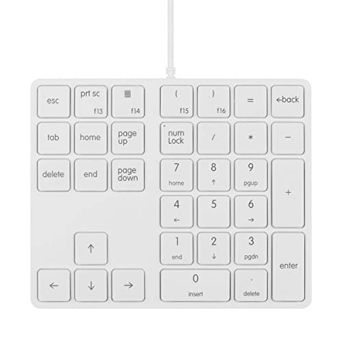 Qisan Numeric Keypad Wired Numpad 34 Tasten Tragbare Tastatur USB Externe Mini Slim Tastatur Magicforce-White von Qisan