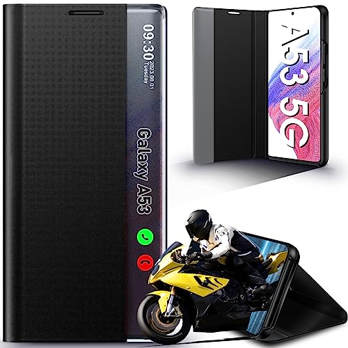 für Samsung Galaxy A53 Hülle, mit Ständ Stoßfest Heavy Duty Magnet Kickstand Galaxy A53 Handyhülle Military Rugg Kfz-Halterung Case Cover für Samsung A53 5G Schutzhülle (Schwarz) von Qissy