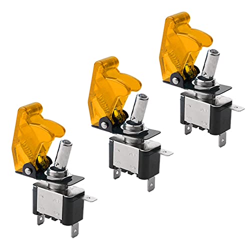 QitinDasen 3Pcs 20A / 12VDC Auto Kippschalter, mit Gelb Wasserdichte Abdeckung Gelb LED Kontrollleuchte, EIN/AUS 2 Position SPST 3-Polig Rocker Toggle Switch QitinDasen 3Pcs 20A / 12VDC Auto Kippschalter, mit Gelb Wasserdichte Abdeckung Gelb LED Kontrollleuchte, EIN/AUS 2 Position SPST 3-Polig Rocker Toggle Switch von QitinDasen