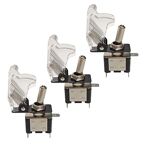 QitinDasen 3Pcs 20A / 12VDC Auto Kippschalter, mit Transparente Wasserdichte Abdeckung Weiße LED Kontrollleuchte, EIN/AUS 2 Position SPST 3-Polig Rocker Toggle Switch QitinDasen 3Pcs 20A / 12VDC Auto Kippschalter, mit Transparente Wasserdichte Abdeckung Weiße LED Kontrollleuchte, EIN/AUS 2 Position SPST 3-Polig Rocker Toggle Switch von QitinDasen