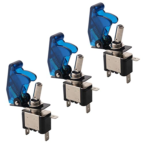 QitinDasen 3Pcs Professionell 20A / 12VDC Auto Kippschalter, mit Blau Wasserdichte Abdeckung Blau LED Kontrollleuchte, EIN/AUS 2 Position SPST 3-Polig Rocker Toggle Switch QitinDasen 3Pcs Professionell 20A / 12VDC Auto Kippschalter, mit Blau Wasserdichte Abdeckung Blau LED Kontrollleuchte, EIN/AUS 2 Position SPST 3-Polig Rocker Toggle Switch von QitinDasen