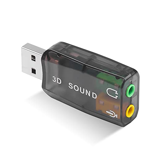 USB-Soundkarte 5.1-USB-zu-3,5-mm-Soundkarte Notebook mit 3,5-mm-Mikrofon von QiubO
