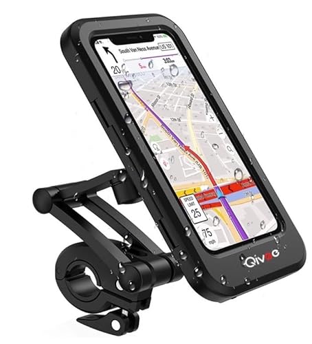 Qivee Fahrrad Motorrad Handy Halterung Halter Smartphone Wasserdicht bis 7,6 Zoll 360° Qivee Fahrrad Motorrad Handy Halterung Halter Smartphone Wasserdicht bis 7,6 Zoll 360° von Qivee