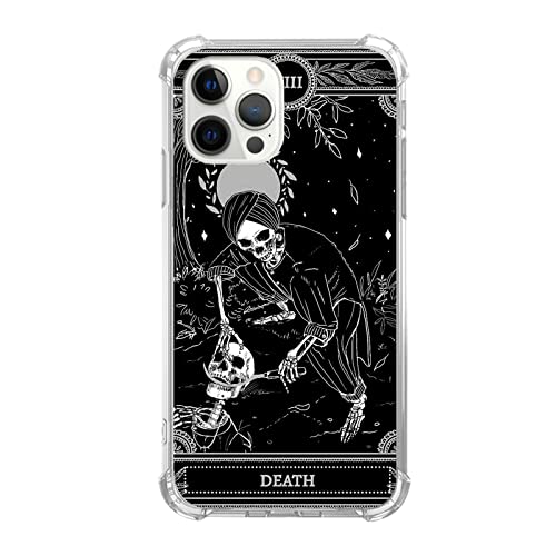 The Death Tarot Card Skull Black Case for iPhone 14 Pro, Trippy Psychedelic Aesthetic Tarot Card Cool Skelett Case for Girls Boys Women Men Trendy TPU Bumper Cover for iPhone 14 Pro The Death Tarot Card Skull Black Case for iPhone 14 Pro, Trippy Psychedelic Aesthetic Tarot Card Cool Skelett Case for Girls Boys Women Men Trendy TPU Bumper Cover for iPhone 14 Pro von Qivtpjkrin