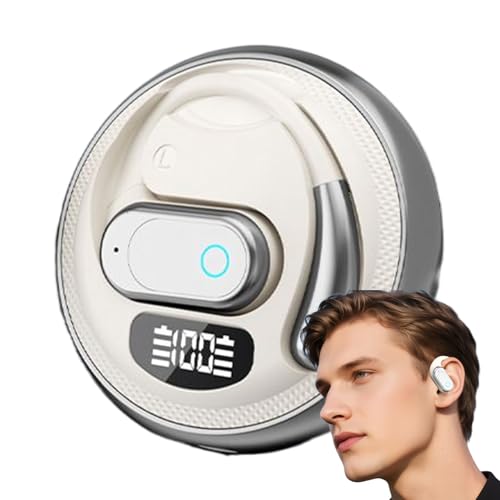 Qkbuza Kabellose Kopfhörer | Over-Ear-Ohrhörer – leichter Kopfhörer mit langer Spielzeit für Laufen, Fitnessstudio, Motorrad, Workout, Reisen von Qkbuza