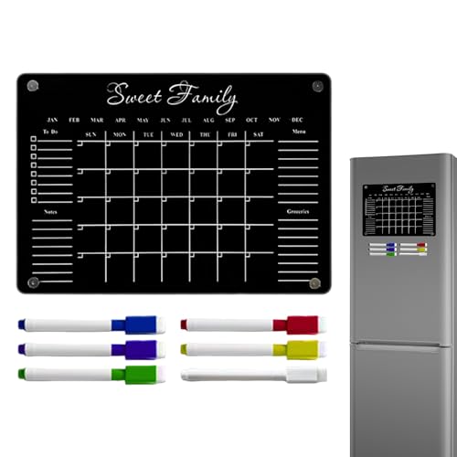 Qkbuza Magnetisches Whiteboard für Kühlschrank, löschbarer Einkaufslistenblock, wiederverwendbar, transparent, trocken abwischbar, mit 6 löschbaren Markern für Küche, Arbeitsplatz, Zuhause Qkbuza Magnetisches Whiteboard für Kühlschrank, löschbarer Einkaufslistenblock, wiederverwendbar, transparent, trocken abwischbar, mit 6 löschbaren Markern für Küche, Arbeitsplatz, Zuhause von Qkbuza