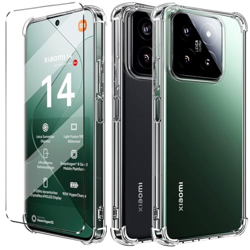 Airbags hülle und panzeglas Compatible with XIAOMI 14 Folie,hülle silikon stoßfest Compatible with XIAOMI 14 schutzhülle schutzfolie schutzglas panzerfolie handyhülle Vier verstärkte Ecken Airbags hülle und panzeglas Compatible with XIAOMI 14 Folie,hülle silikon stoßfest Compatible with XIAOMI 14 schutzhülle schutzfolie schutzglas panzerfolie handyhülle Vier verstärkte Ecken von Qlfemna