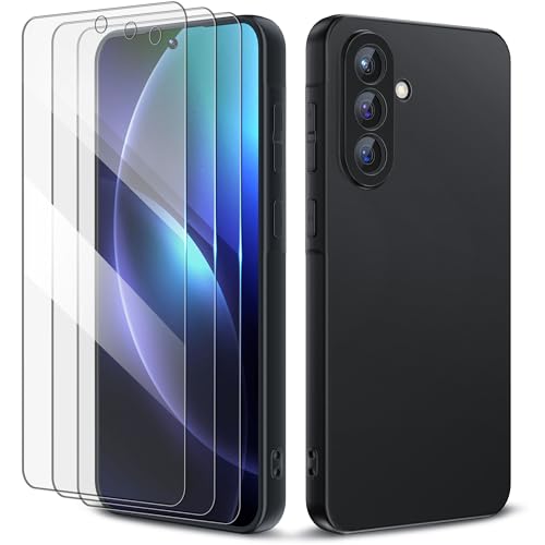 Qlfemna Handyhülle für Samsung Galaxy A36 5G Hülle mit 3 Stück Schutzfolie, 4 in 1 Set Rundumschutz Schutzhülle Cover - Ultra Dünn Weiche TPU Silikon Stoßfest Bumper Case Schwarz Qlfemna Handyhülle für Samsung Galaxy A36 5G Hülle mit 3 Stück Schutzfolie, 4 in 1 Set Rundumschutz Schutzhülle Cover - Ultra Dünn Weiche TPU Silikon Stoßfest Bumper Case Schwarz von Qlfemna