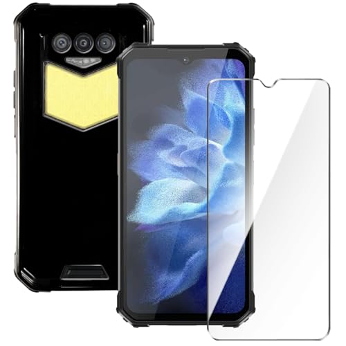 Qlfemna Hülle für Oukitel WP26 (6.58") mit 1 Stück Panzerglas Schutzfolie, Schwarz Ultra Dünne Weiche Silikon Handyhülle, Kratzfest Stoßfest Schutzhülle TPU Case Cover von Qlfemna