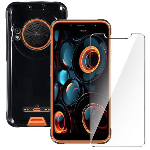 Qlfemna Hülle für Ulefone Power Armor 16S (5.93") mit 1 Stück Panzerglas Schutzfolie, Schwarz Ultra Dünne Weiche Silikon Handyhülle, Kratzfest Stoßfest Schutzhülle TPU Case Cover von Qlfemna